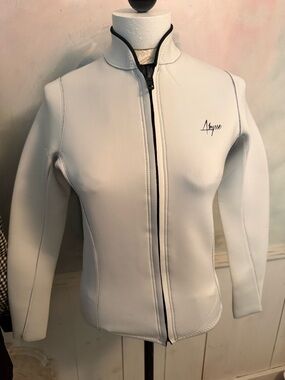 Abysse  WHITE  Neoprene Zip Jacket size large see matching bathing suit listed